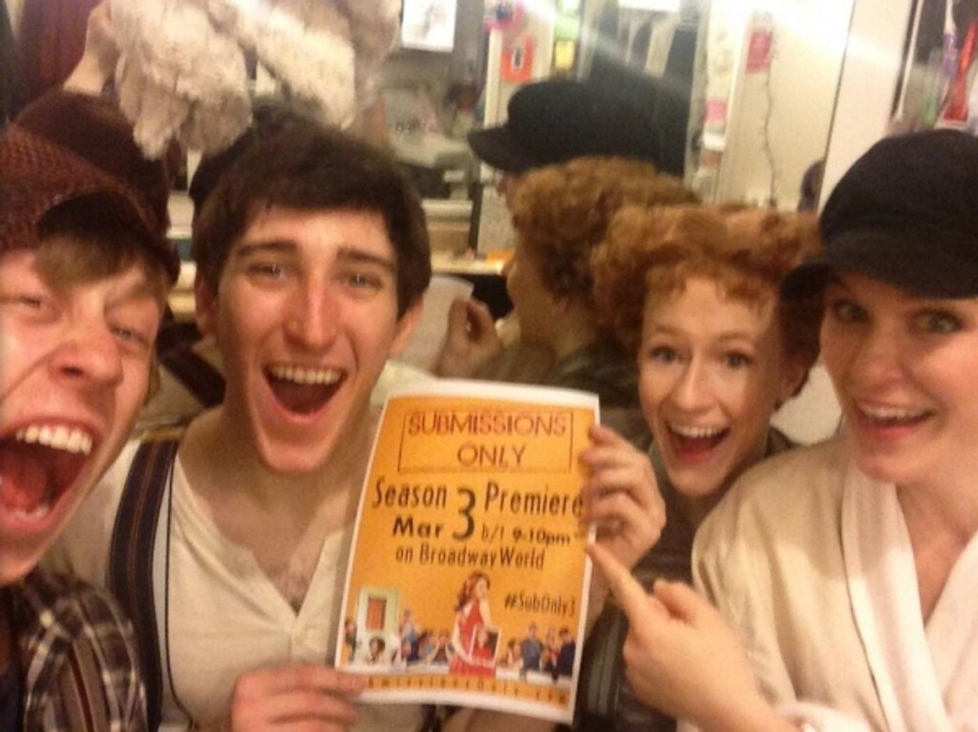 Photo Flash: Saturday Intermission Pics, March 1 - ROCKY, PHANTOM Pump for LES MIS; KINKY BOOTS Cast Passes the Heel & More!  Image