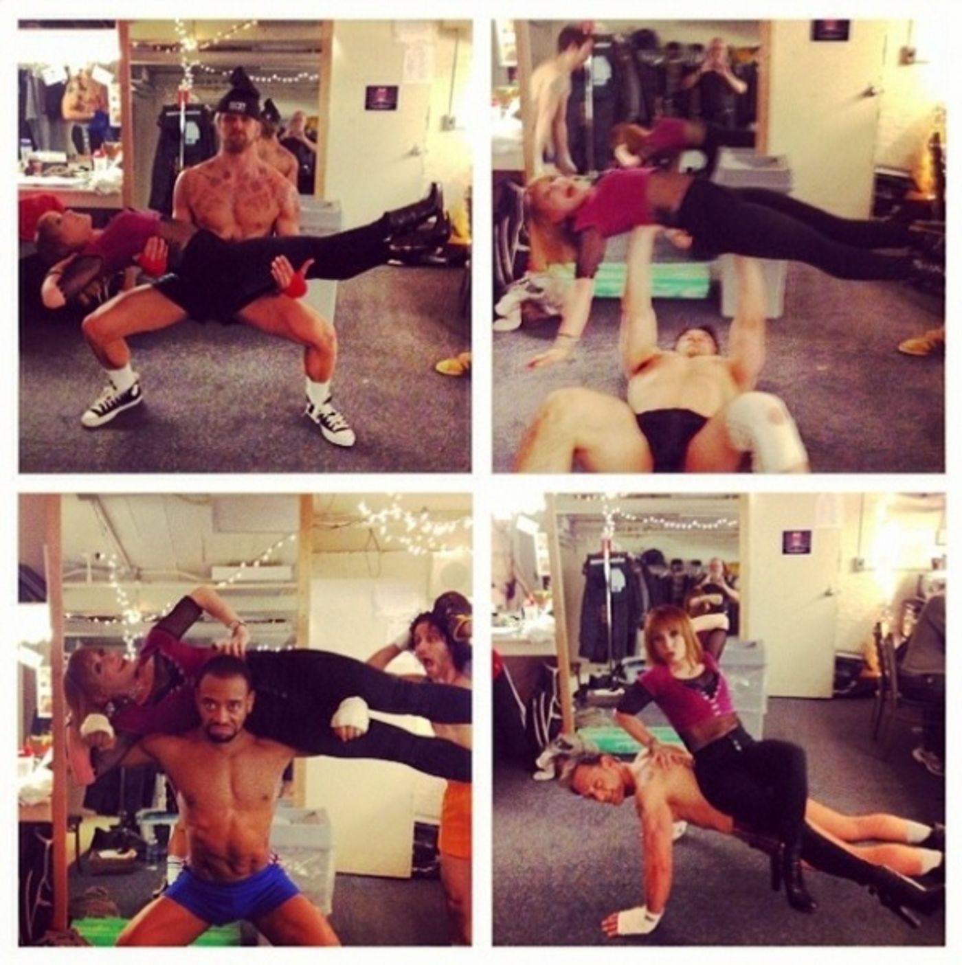 Photo Flash: Saturday Intermission Pics, March 1 - ROCKY, PHANTOM Pump for LES MIS; KINKY BOOTS Cast Passes the Heel & More!  Image