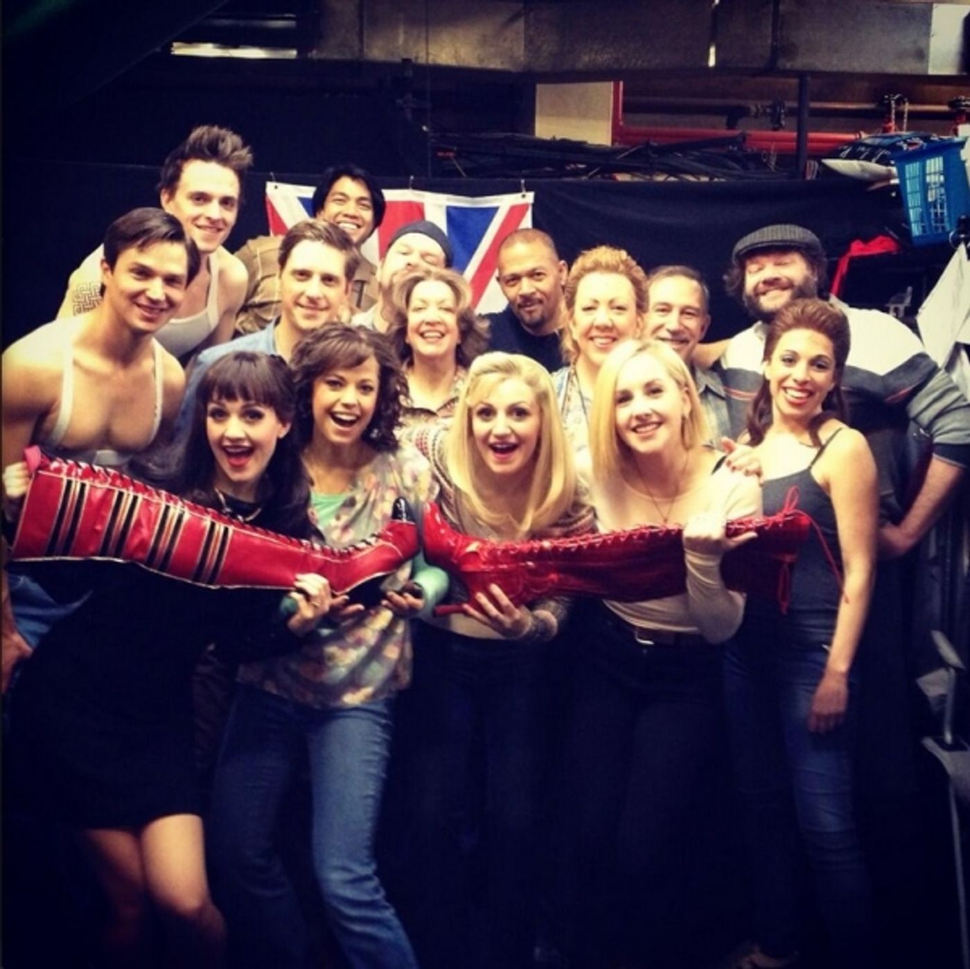 Photo Flash: Saturday Intermission Pics, March 1 - ROCKY, PHANTOM Pump for LES MIS; KINKY BOOTS Cast Passes the Heel & More!  Image