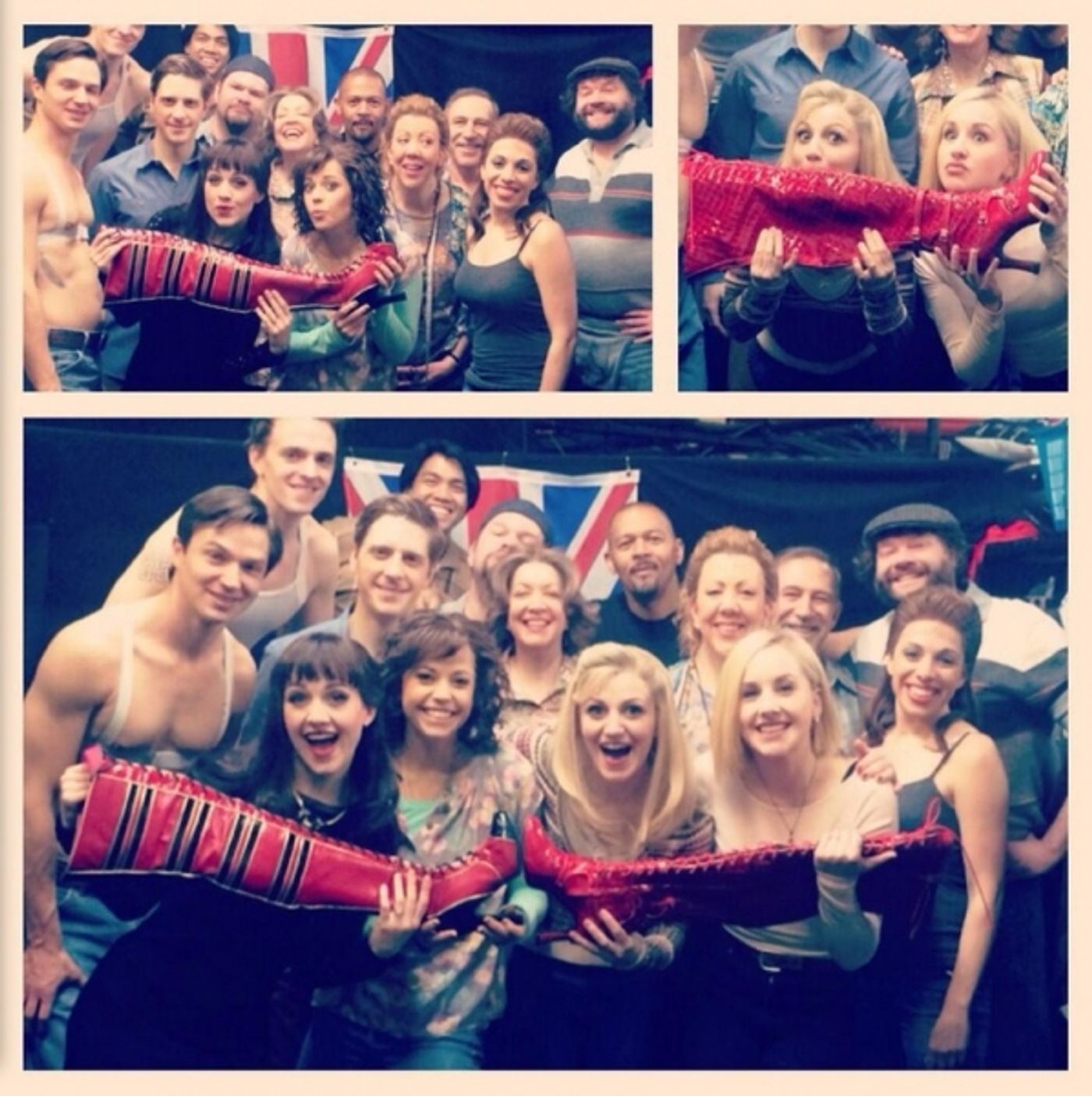 Photo Flash: Saturday Intermission Pics, March 1 - ROCKY, PHANTOM Pump for LES MIS; KINKY BOOTS Cast Passes the Heel & More!  Image