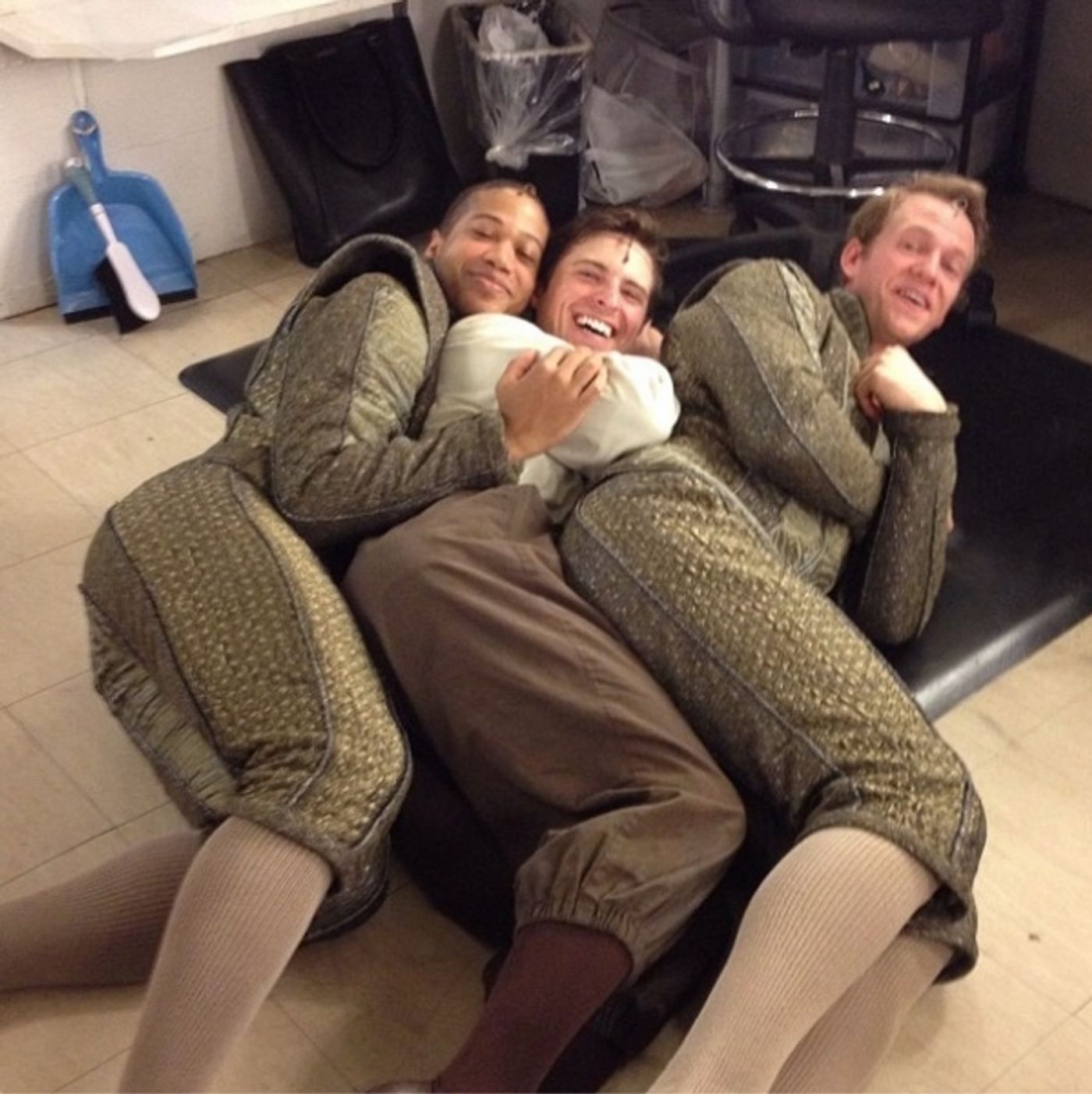 Photo Flash: Saturday Intermission Pics, March 1 - ROCKY, PHANTOM Pump for LES MIS; KINKY BOOTS Cast Passes the Heel & More!  Image