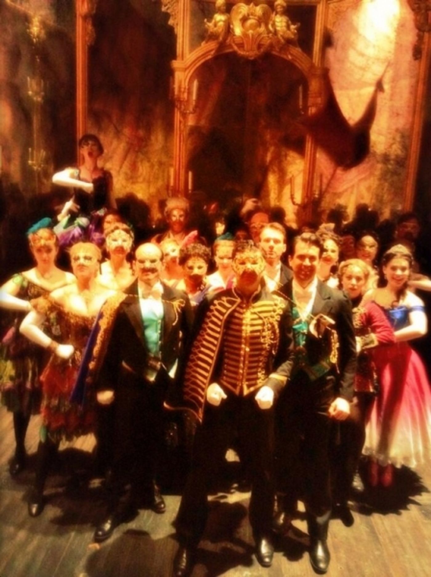 Photo Flash: Saturday Intermission Pics, March 1 - ROCKY, PHANTOM Pump for LES MIS; KINKY BOOTS Cast Passes the Heel & More!  Image