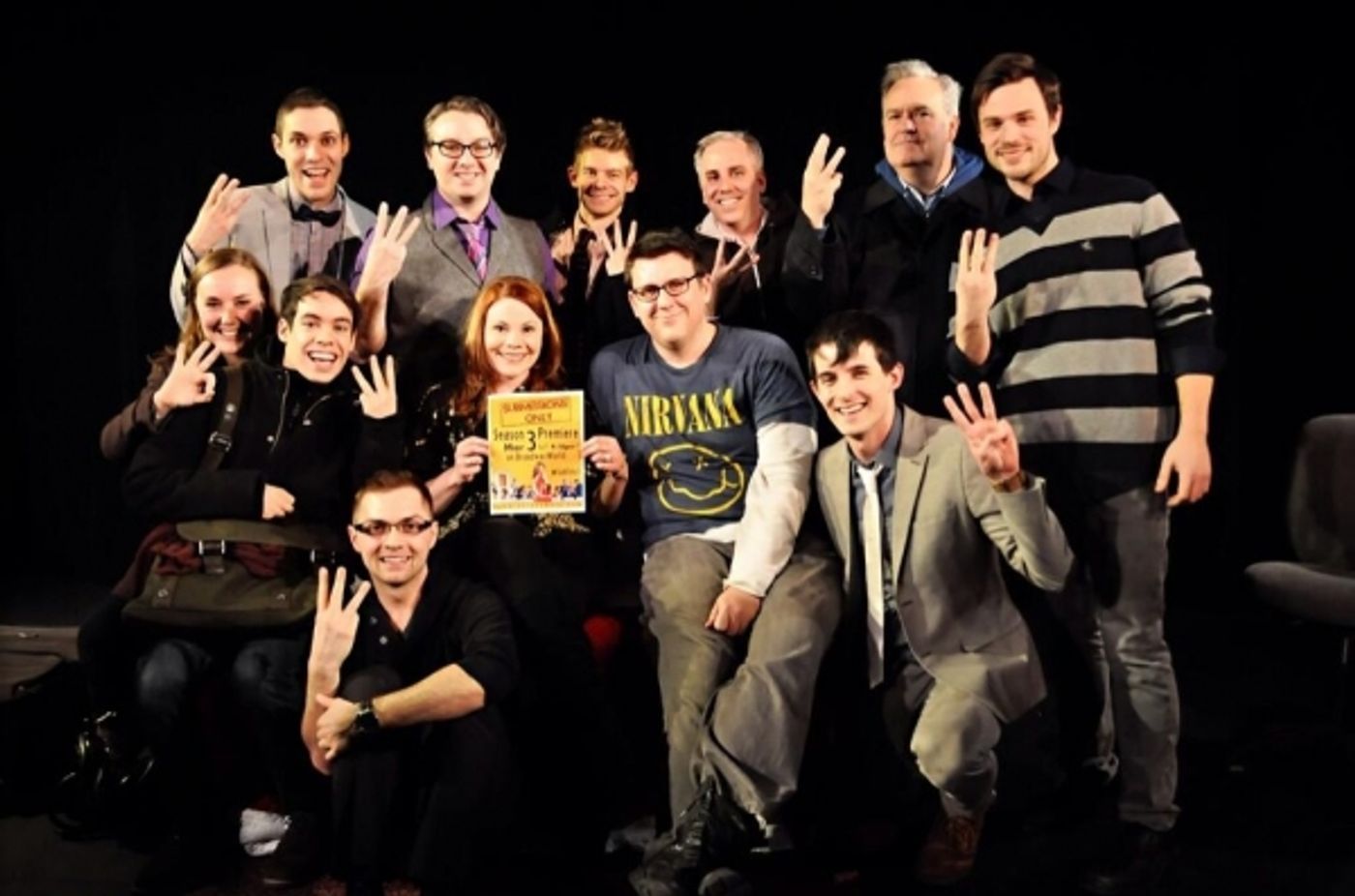 Photo Flash: Saturday Intermission Pics, March 1 - ROCKY, PHANTOM Pump for LES MIS; KINKY BOOTS Cast Passes the Heel & More!  Image