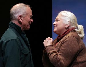 Will Rhys as Gunner and Florence Lacey as Peg @ BroadwayWorld Will Rhys as Gunner and Florence Lacey as Peg Photo