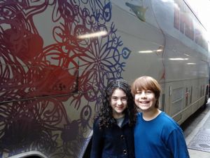 Lilla Crawford (Annie) and Jonah Verdon (Disaster!) Photo