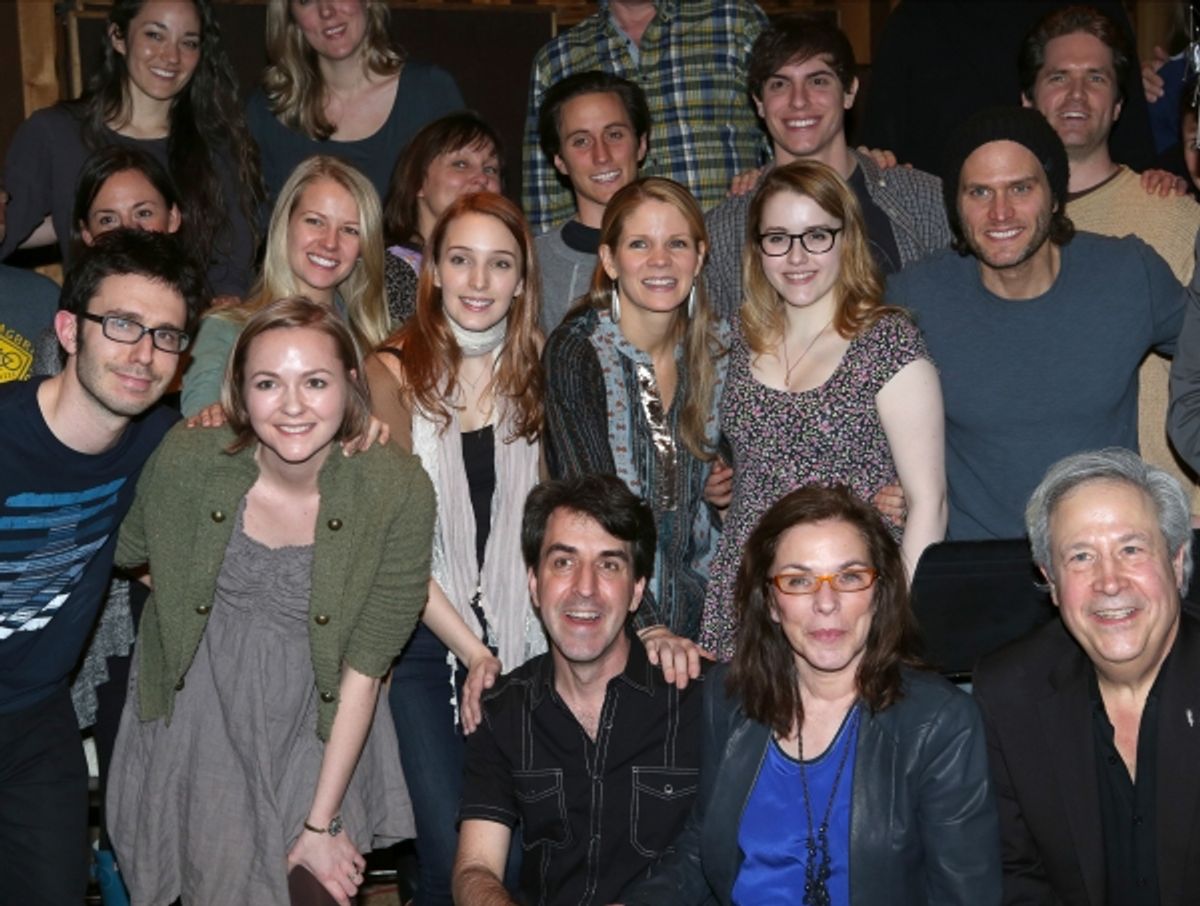 Composer Jason Robert Brown, Playwright Marsha Norman with cast ensemble at 