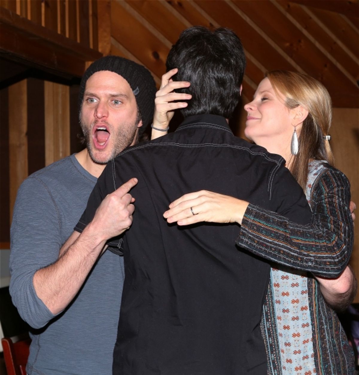 Steven Pasquale, Composer Jason Robert Brown and Kelli O''Hara  at 