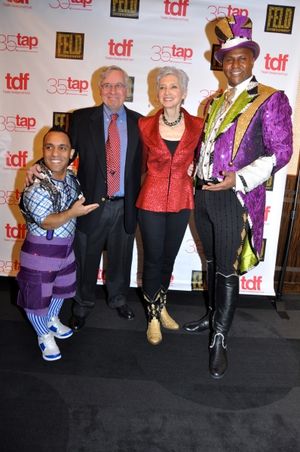 Paulo Dos Santon, Milton Trexler, Lisa Carling (Director TDF Accessibility Program) and Johnathan Lee Iverson @ BroadwayWorld Paulo Dos Santon, Milton Trexler, Lisa Carling (Director TDF Accessibility Program) a Photo