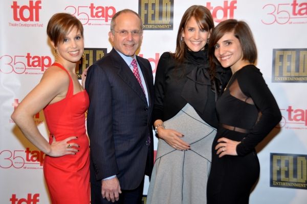 Nicole Feld, Alana Feld and Juliette Feld with their father Kenneth Feld Photo
