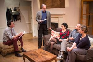Carl Lindberg (Douglas), Tom Hickey (Leonard), Atra Asdou (Izzy), Keith Neagle (Martin) and Mary Williamson (Kate) @ BroadwayWorld Carl Lindberg (Douglas), Tom Hickey (Leonard), Atra Asdou (Izzy), Keith Neagle (Marti Photo