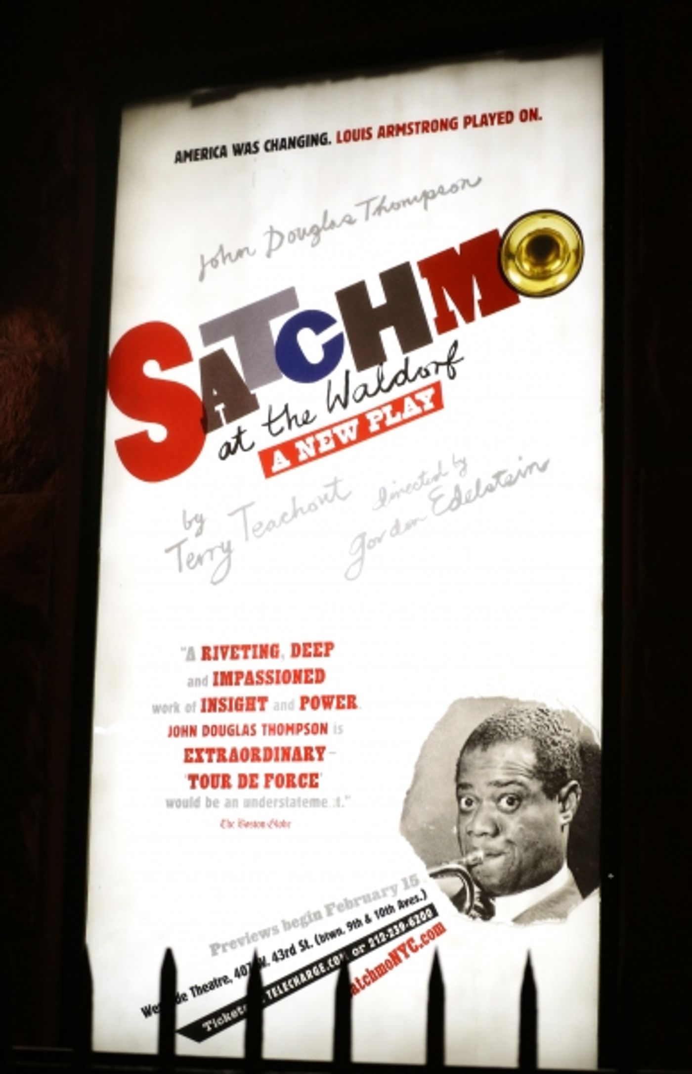 Photo Coverage: John Douglas Thompson- Led SATCHMO AT THE WALDORF Opens at Westside Theatre  Image