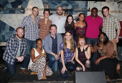 Front row: Jacob Keith Watson, Virginia Ann Woodruff, Ben Davis, Sutton Foster, Annie Photo