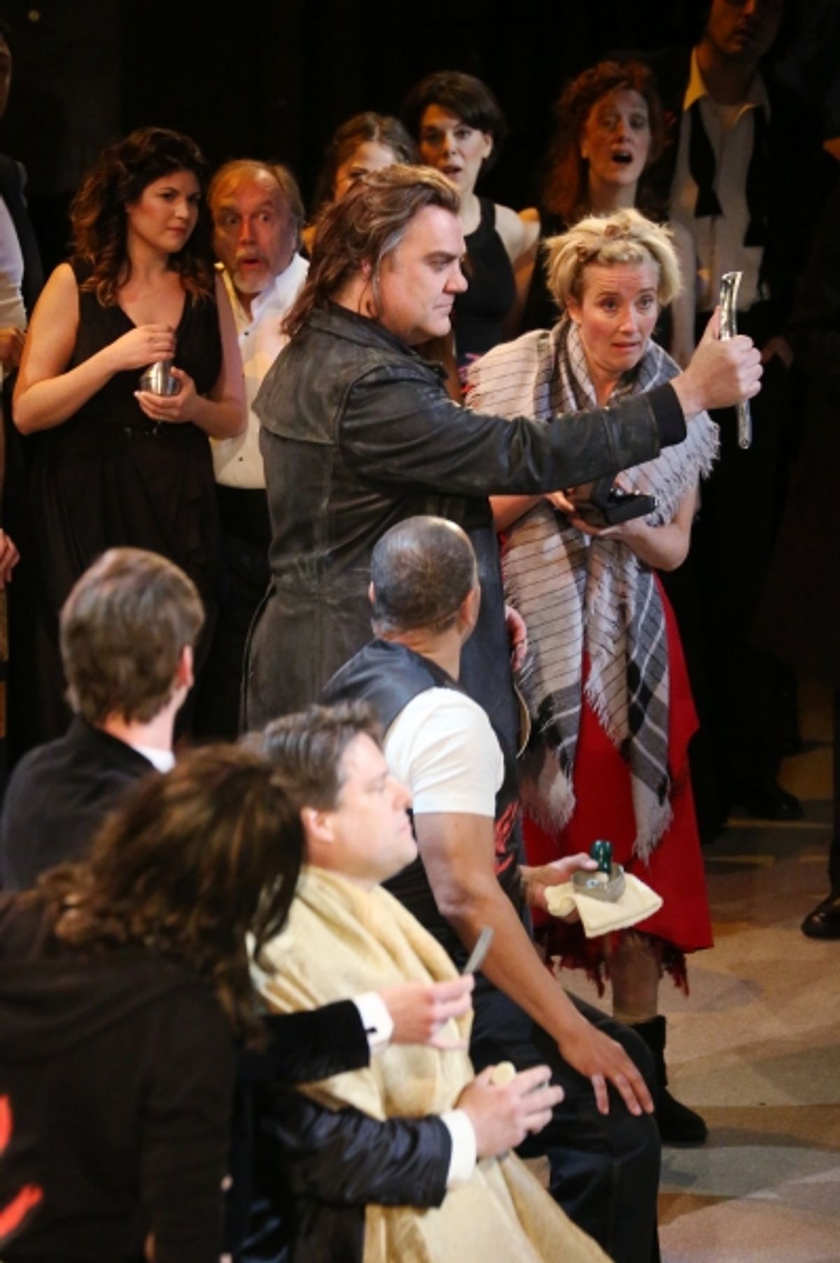 Emma Thompson and Bryn Terfel and cast  at 