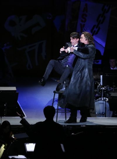 Christian Borle and Byrn Terfel  Photo