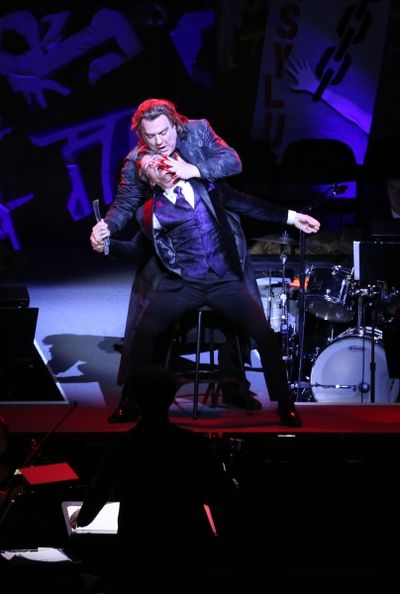 Christian Borle and Byrn Terfel  Photo