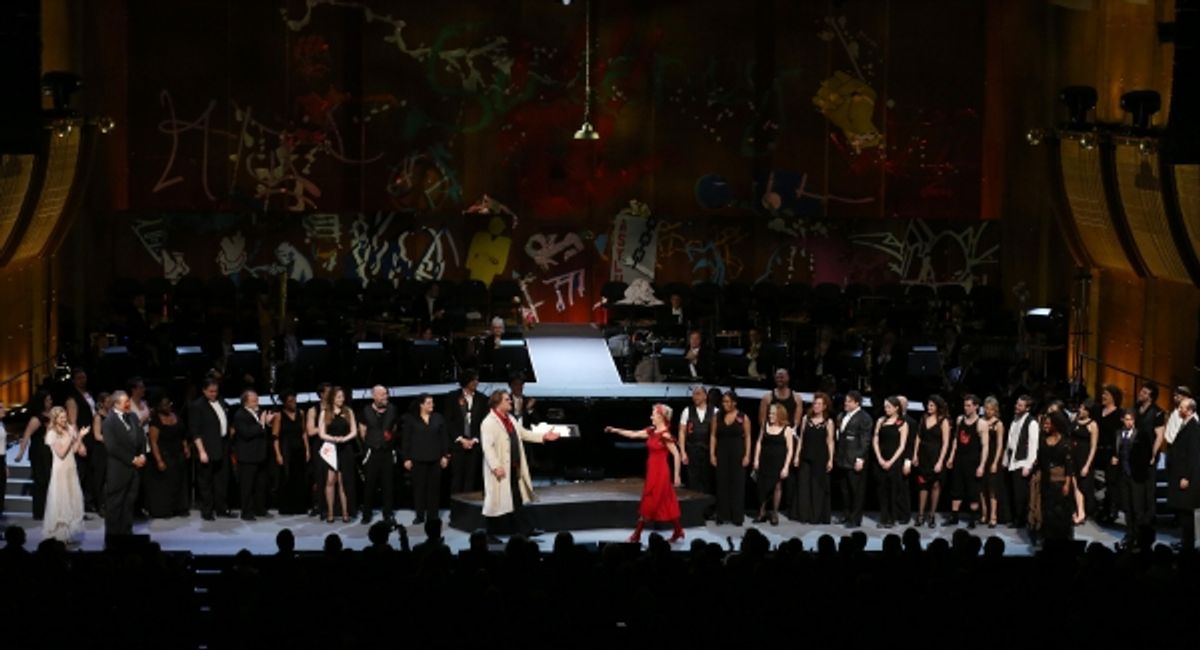 Byrn Terfel and Emma Thompson with cast  at 