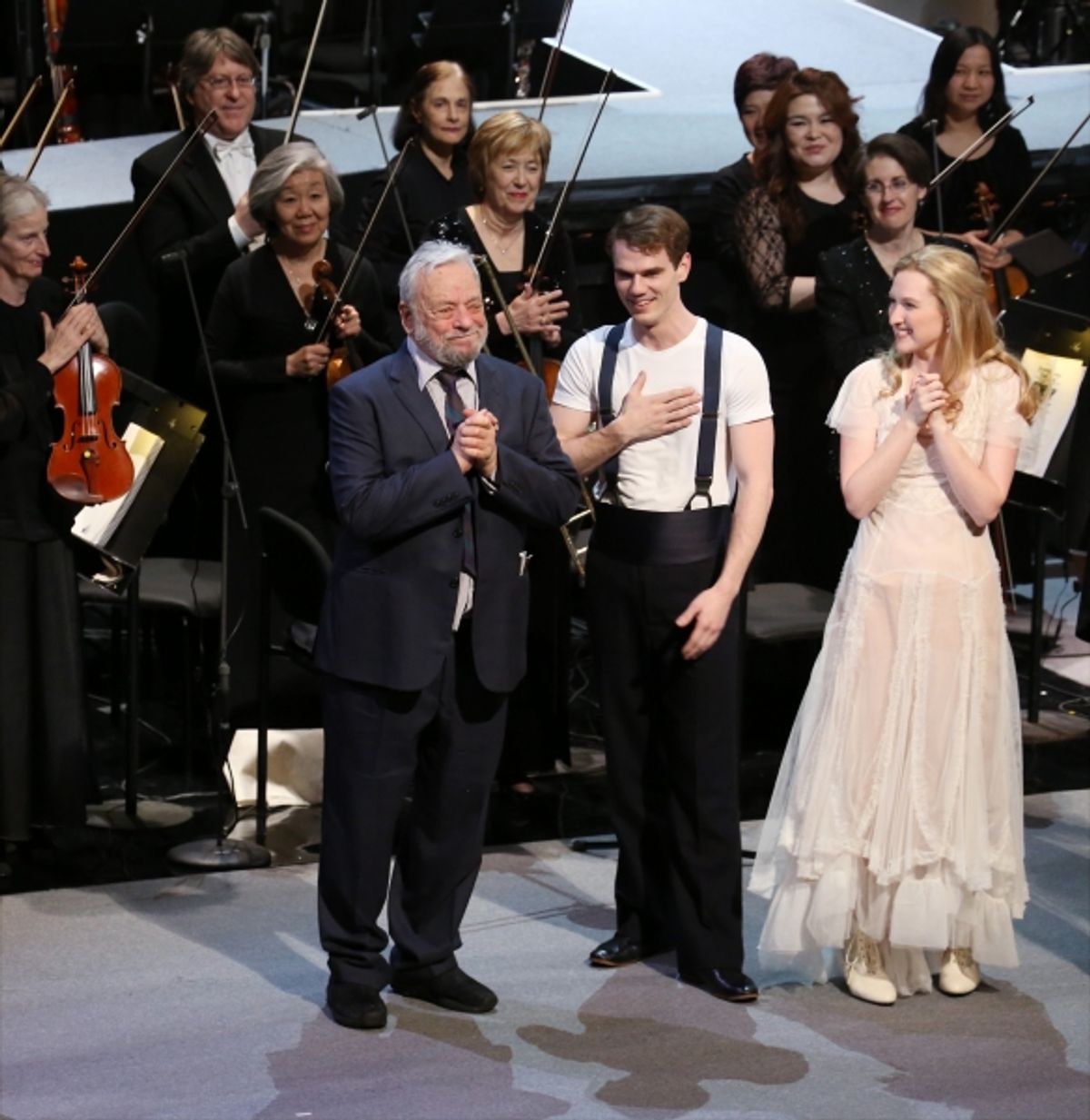 Stephen Sondheim, Jay Armstrong Johnson, Erin Mackey  at 