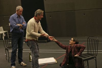 Brian Sutherland, director Jonathan Butterell, and Diane Sutherland Photo