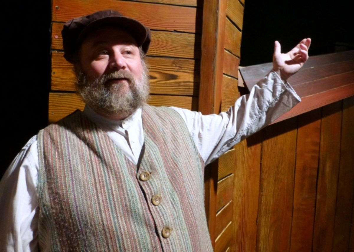 Tevye (Bradley Miller) explains, ''Without our traditions, life would be as shaky as a fiddler on the roof!'' at 