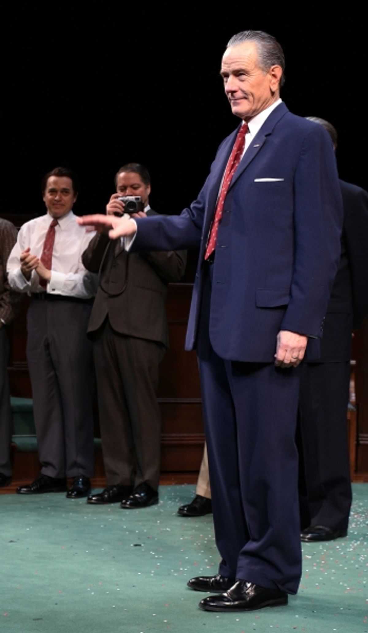 Bryan Cranston with Rob Campbell and Robert Petkoff   at 