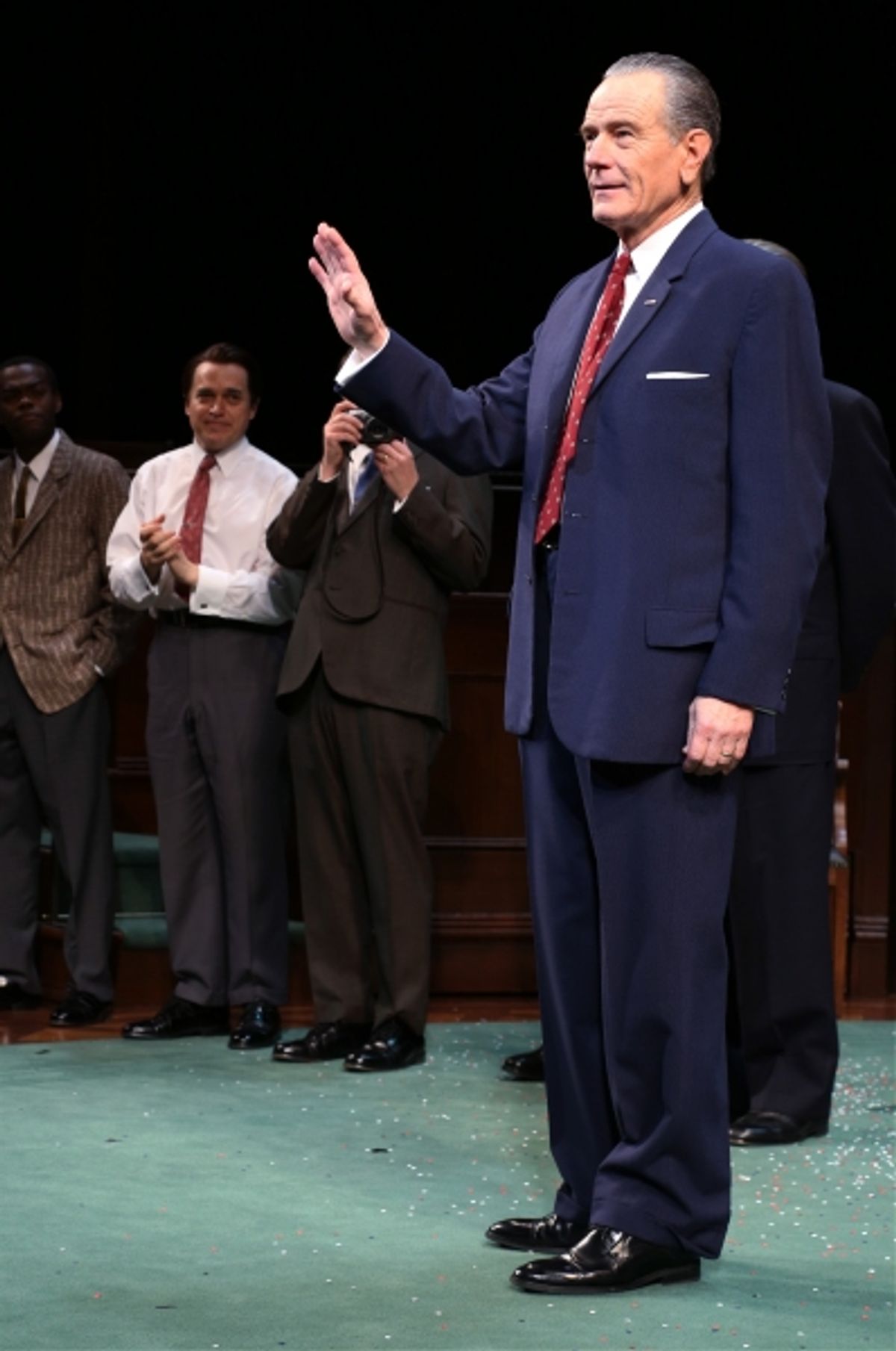 Bryan Cranston with Rob Campbell and Robert Petkoff   at 