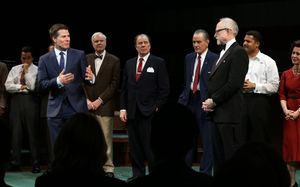 Director Bill Rauch, John McMartin, Michael McKean, Bryan Cranston Playwright Robert  Photo