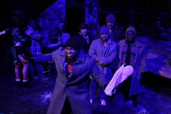 Robert Lee Davis III (Squeegieman), with (L-R) Wendy Greenwood, Kevin Corpuz, Zachary Photo