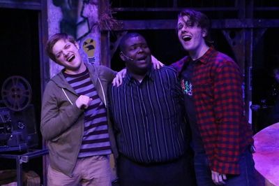 Jeremy Hyatt (as Mark), Marshall Jennings (Collins), and Evan Fornachon (Roger) Photo