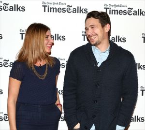 New York Times reporter Melena Ryzik with James Franco @ BroadwayWorld New York Times reporter Melena Ryzik with James Franco Photo