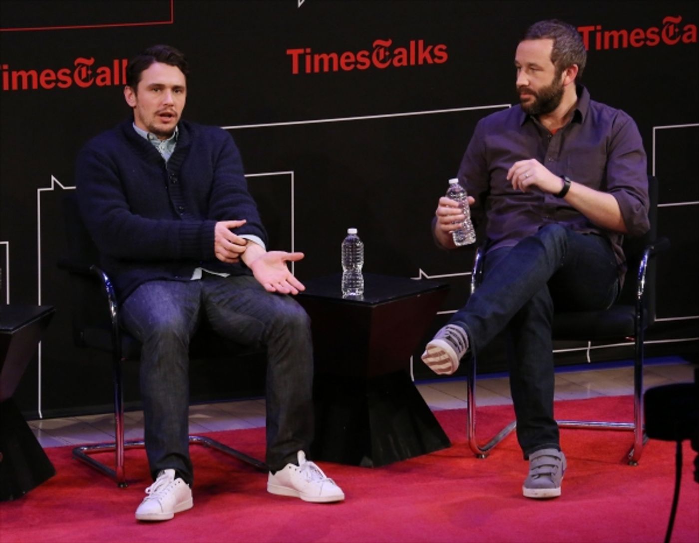Photo Coverage: OF MICE AND MEN's James Franco and Chris O'Dowd Stop by 'TimesTalks' Photo Coverage: OF MICE AND MEN's James Franco and Chris O'Dowd Stop by 'TimesTalks' Image