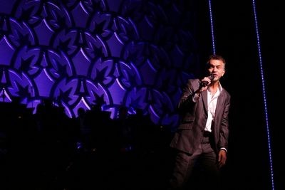 Brian Stokes Mitchell introduces k.d. lang Photo