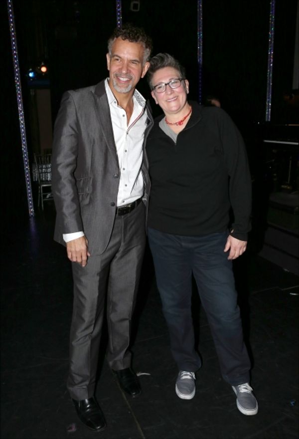 k.d. lang backstage with Brian Stokes Mitchell Photo
