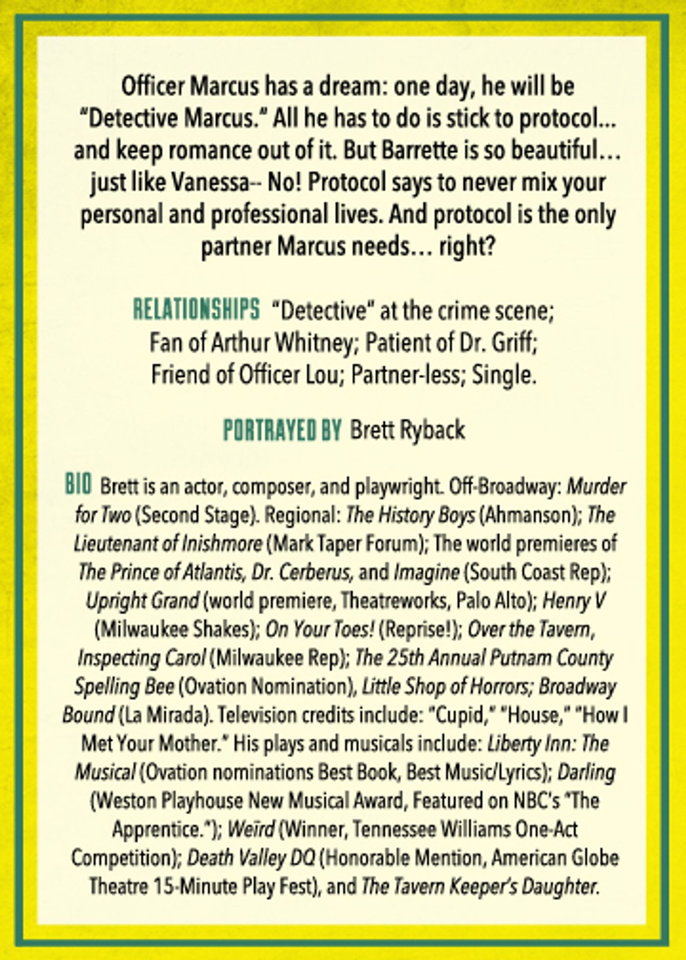 BWW Exclusive: Meet the Characters of MURDER FOR TWO- Officer Marcus Image