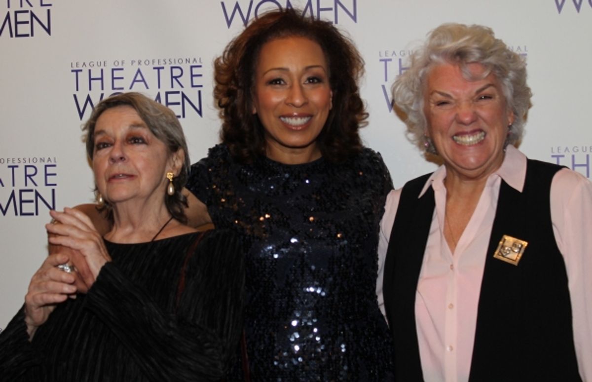 Zoe Caldwell, Tamara Tunie and Tyne Daly at 