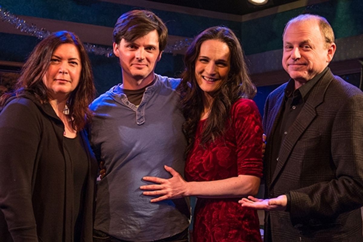 HANDLE WITH CARE director Karen Carpenter, playwright Jason Odell Williams, cast member Charlotte Cohn and producer Douglas Denoff  at 