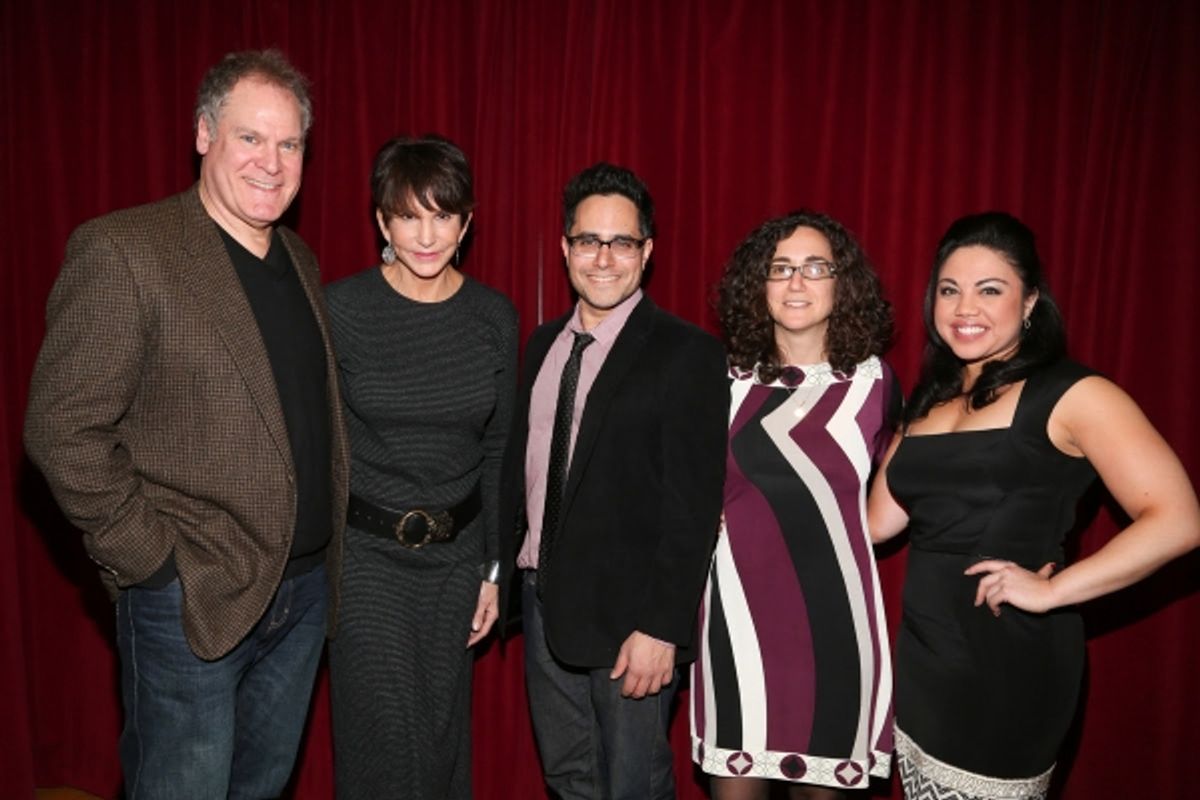 Jay O. Sanders, Mercedes Ruehl, Rajiv Joseph, Daniella Topol, and Maria-Christina Oliveras at 