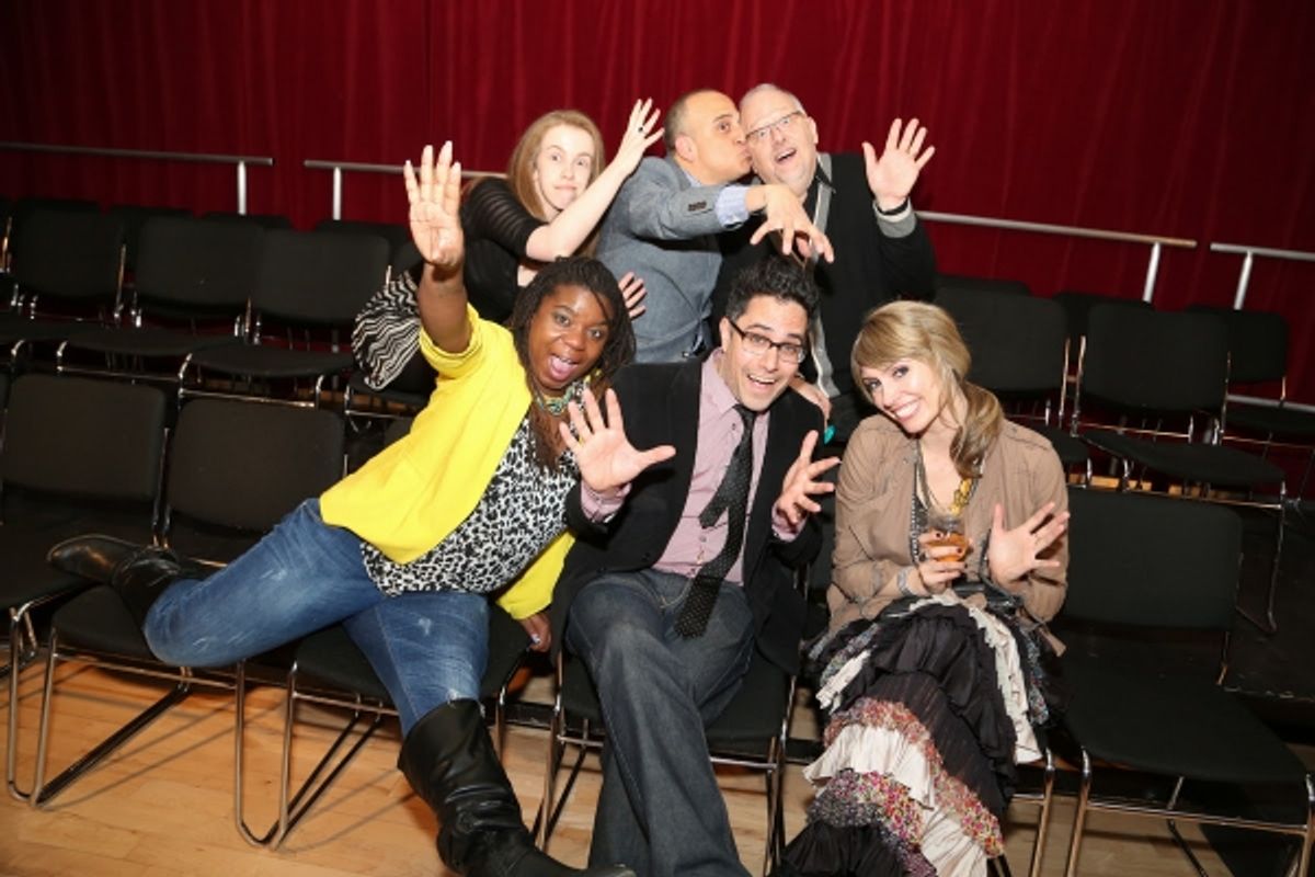 Top Row: (Left to Right) Zoe Samuel, Julian Fleisher, Doug Wright; Bottom Row: (Left to Right) Katori Hall, Rajiv Joseph, Kirsten Guenther at 