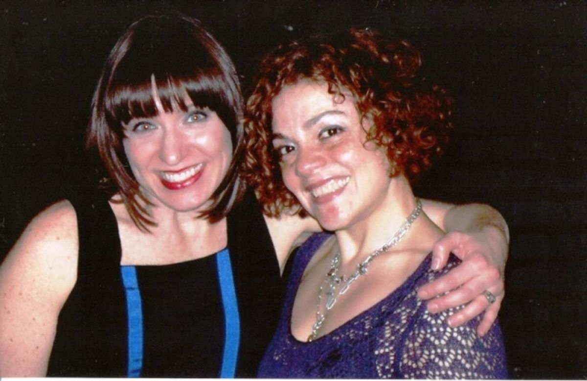 Author  Ophira Eisenberg (NPR''s ''Ask Me Another'') (l) and author / storyteller Michele Carlo (Fish Out Of Agua) (r) were among the lineup of talented performers at No Name Comedy Variety ''s 20th anniversary celebration at the United Palace. at 