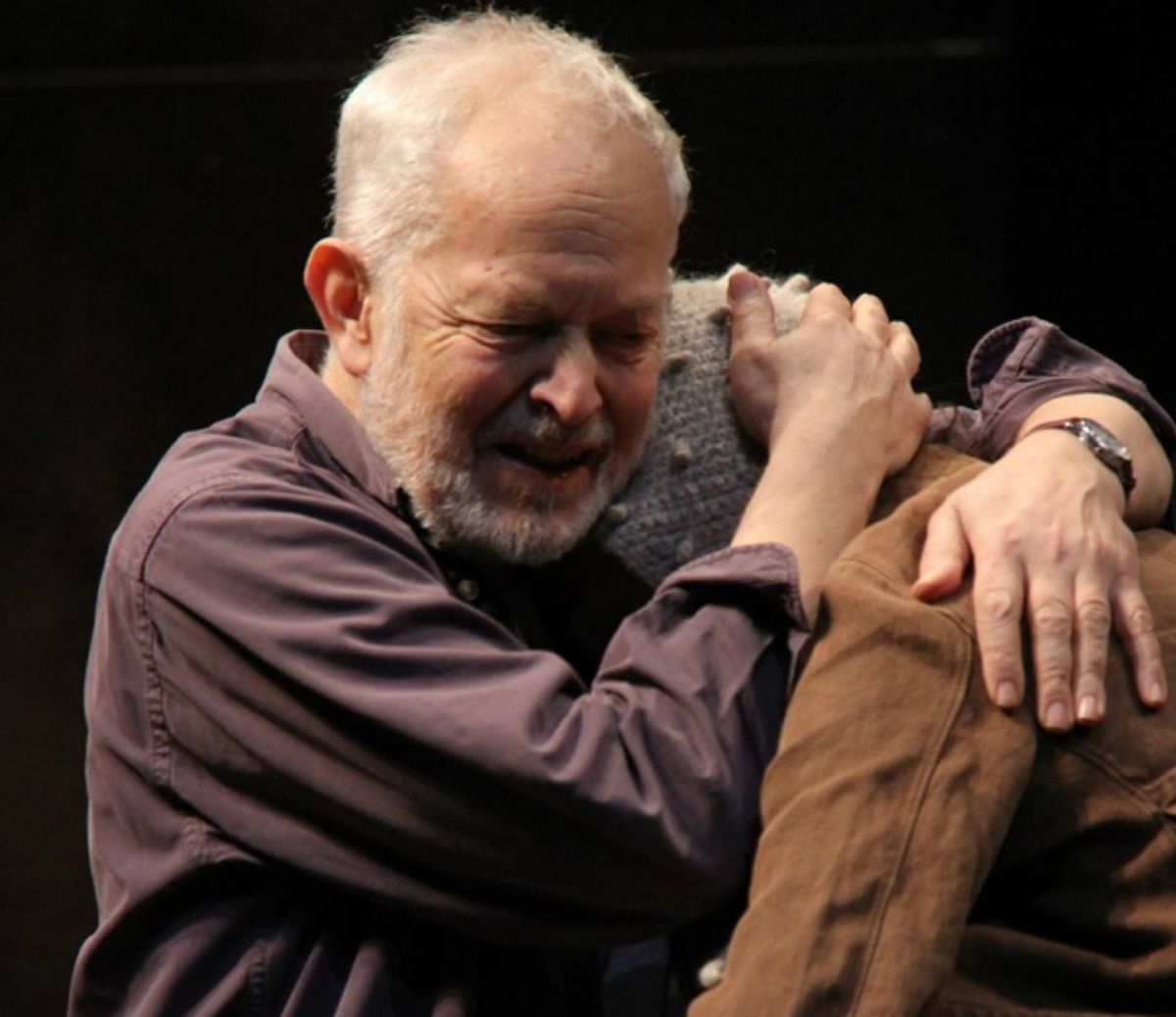 The King (Michael Pennington) and his Fool (Jake Horowitz) at 