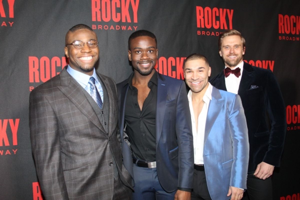 Okieriete Onaodowan, Bradley Gibson, Sam J. Cahn and Adam Perry at 