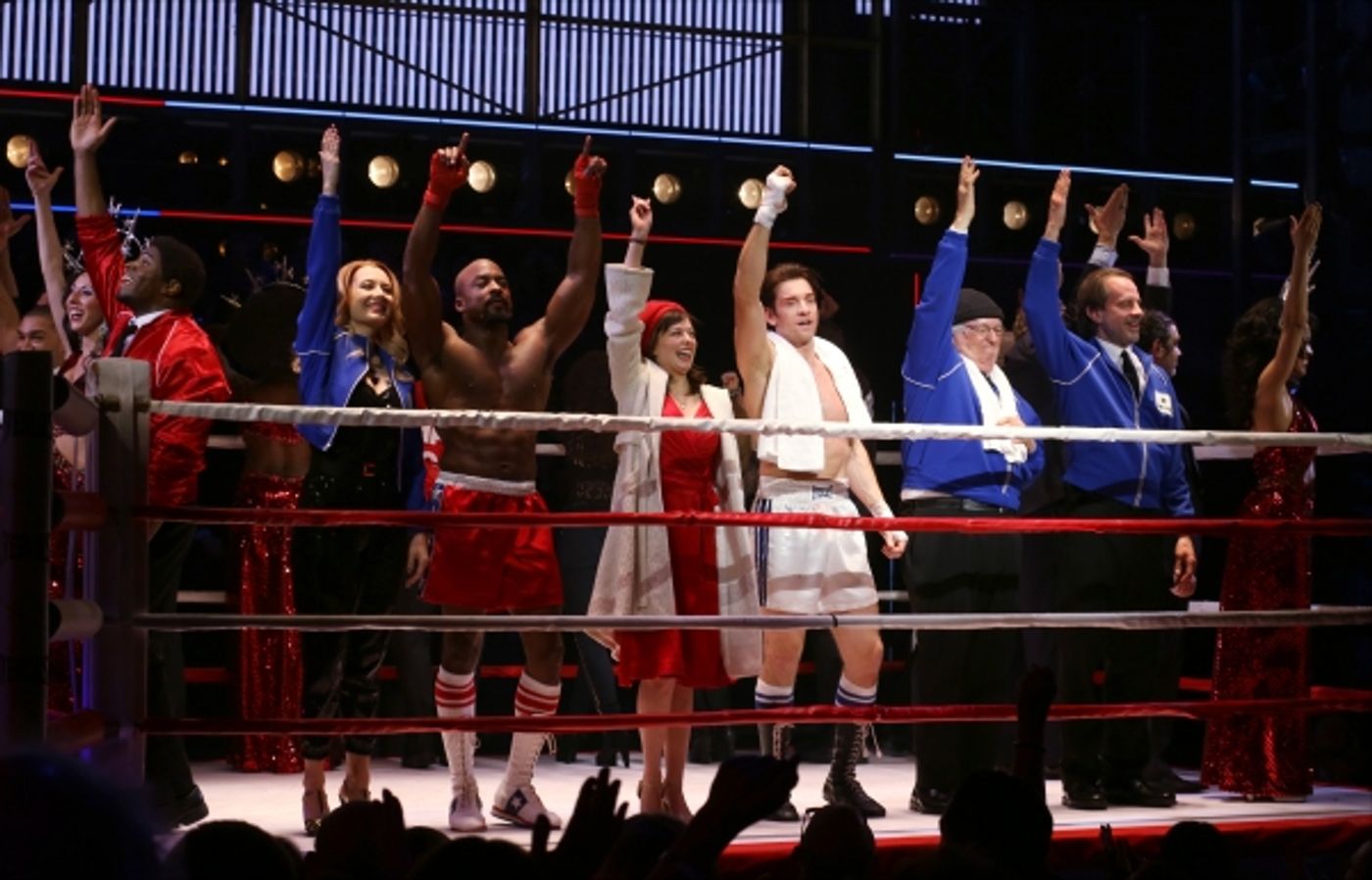 Photo Coverage: Go In the Ring with the Cast of ROCKY! Inside the Opening Night Curtain Call!  Image