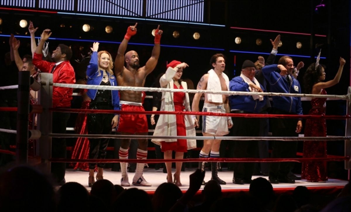 Jennifer Mudge, Terence Archie, Margo Seibert, Andy Karl, Dakin Matthews, Danny Mastrogiorgio and cast  at 