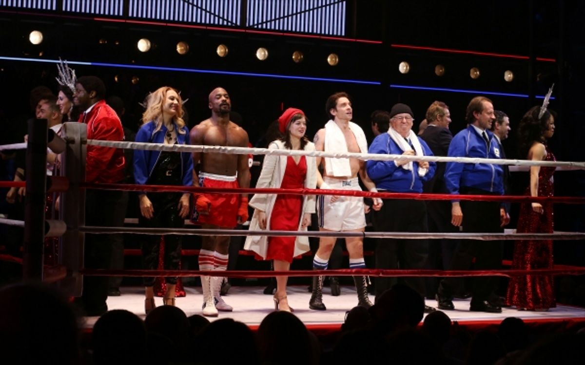 Jennifer Mudge, Terence Archie, Margo Seibert, Andy Karl, Dakin Matthews, Danny Mastrogiorgio and cast  at 