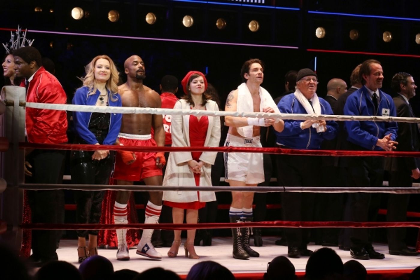 Photo Coverage: Go In the Ring with the Cast of ROCKY! Inside the Opening Night Curtain Call!  Image