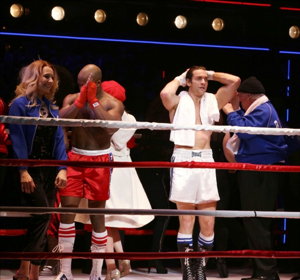 Jennifer Mudge, Terence Archie and Andy Karl  at 