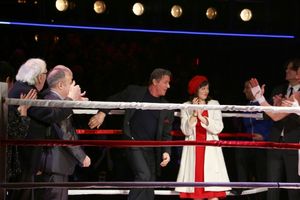 Thomas Meehan, Stephen Flaherty, Lynn Ahrens, Sylvester Stallone, Margo Seibert and A Photo