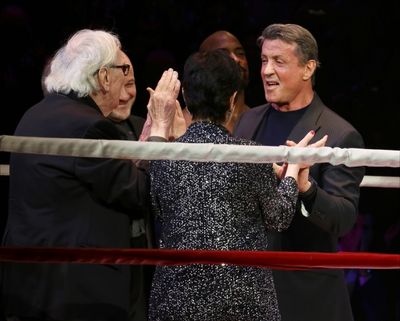 Thomas Meehan, Lynn Ahrens and Sylvester Stallone  Photo