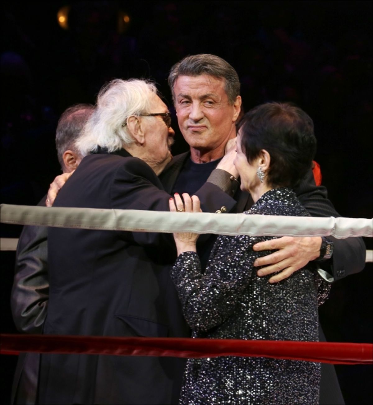 Thomas Meehan, Lynn Ahrens and Sylvester Stallone  at 