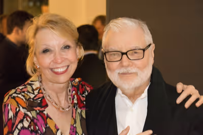 Julie Halston and her husband, Ralph Howard Photo