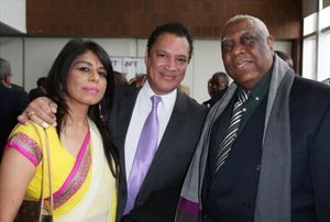 Ricardo Khan and fiancee with Woodie King Jr. @ BroadwayWorld Ricardo Khan and fiancee with Woodie King Jr. Photo